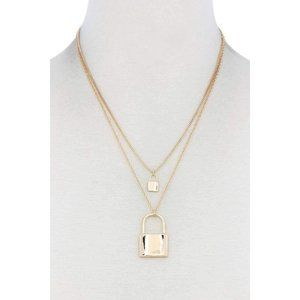 SODAJO Lock Charm Layered Necklace